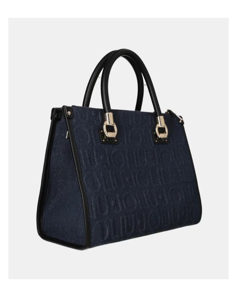 Bolso satchel denim relieve de Liujo