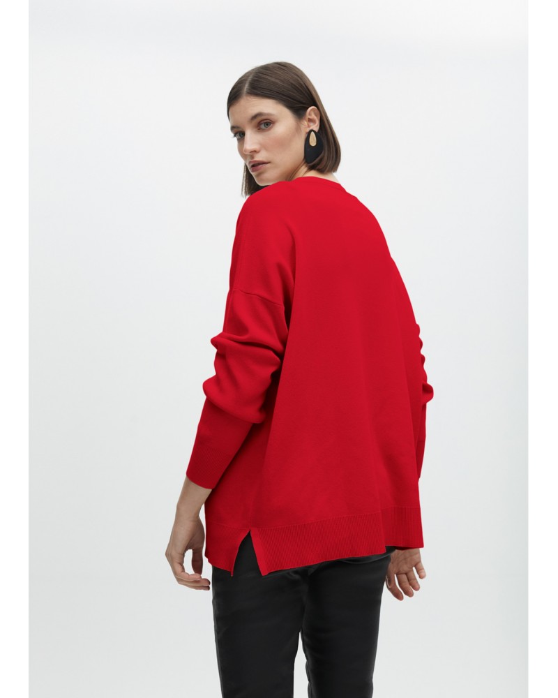 Jersey rojo con logo en relieve de Lola Casademunt
