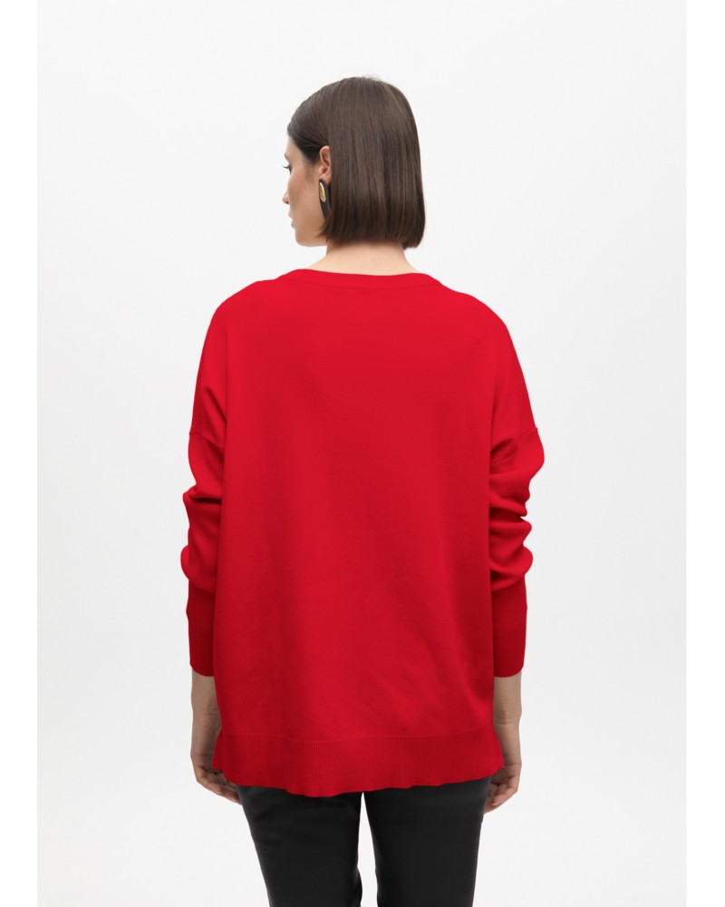 Jersey rojo con logo en relieve de Lola Casademunt