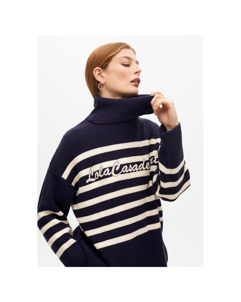 Jersey cuello alto logo bordado de Lola Casademunt