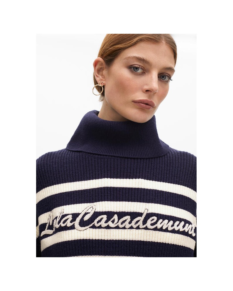 Jersey cuello alto logo bordado de Lola Casademunt
