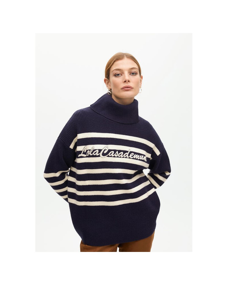 Jersey cuello alto logo bordado de Lola Casademunt