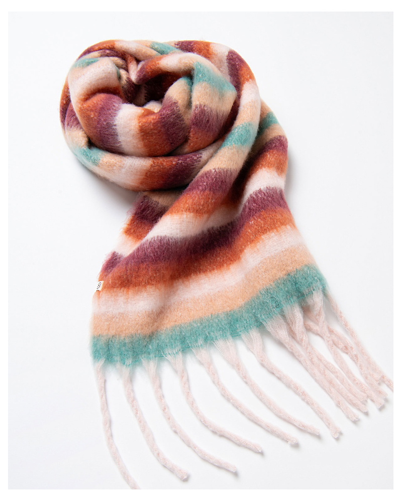 Bufanda de rayas con flecos de Surkana