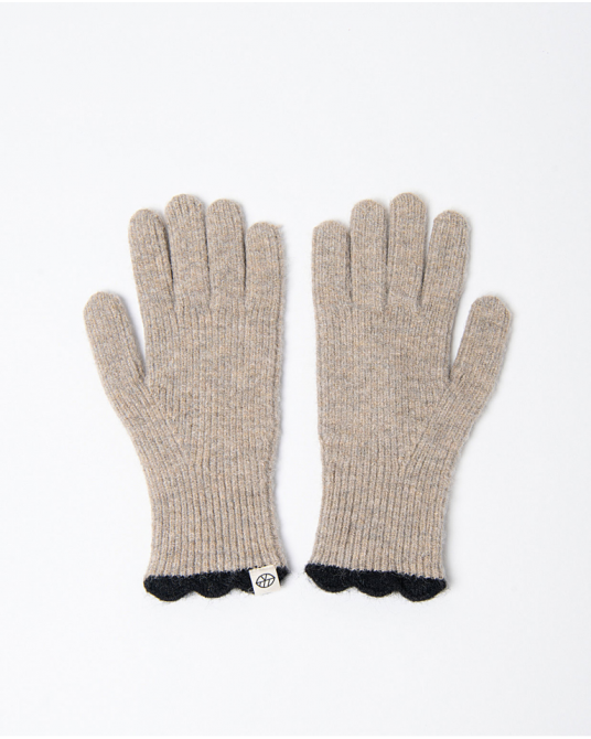 Guantes de punto con contraste de Surkana