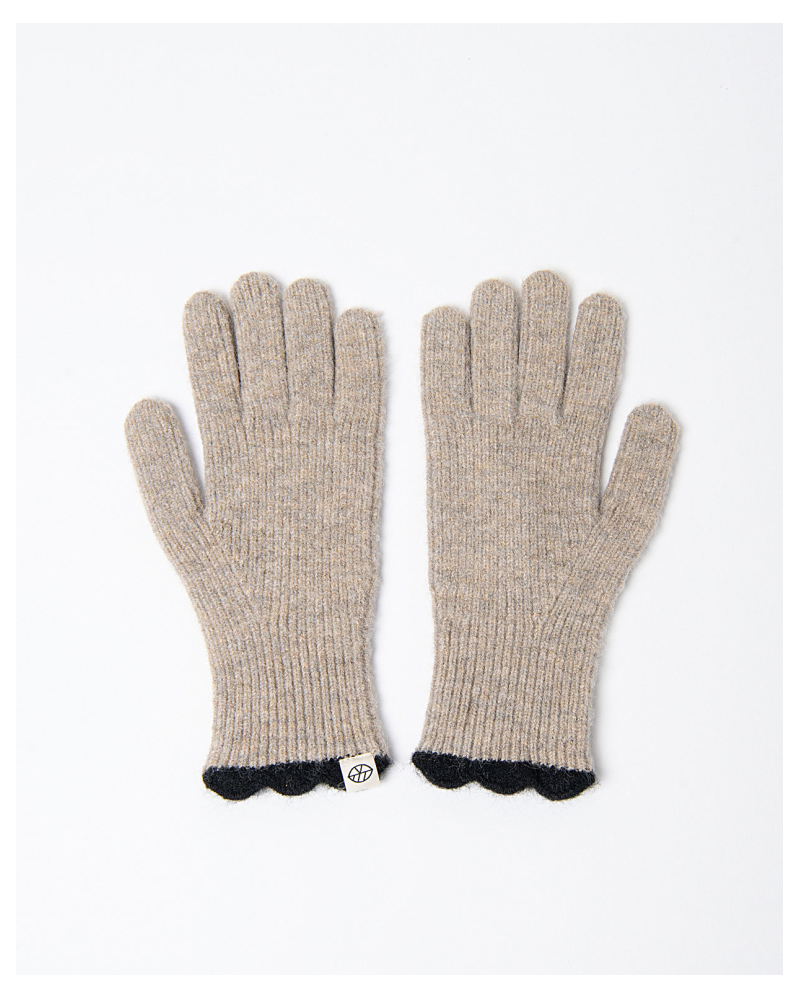 Guantes de punto con contraste de Surkana