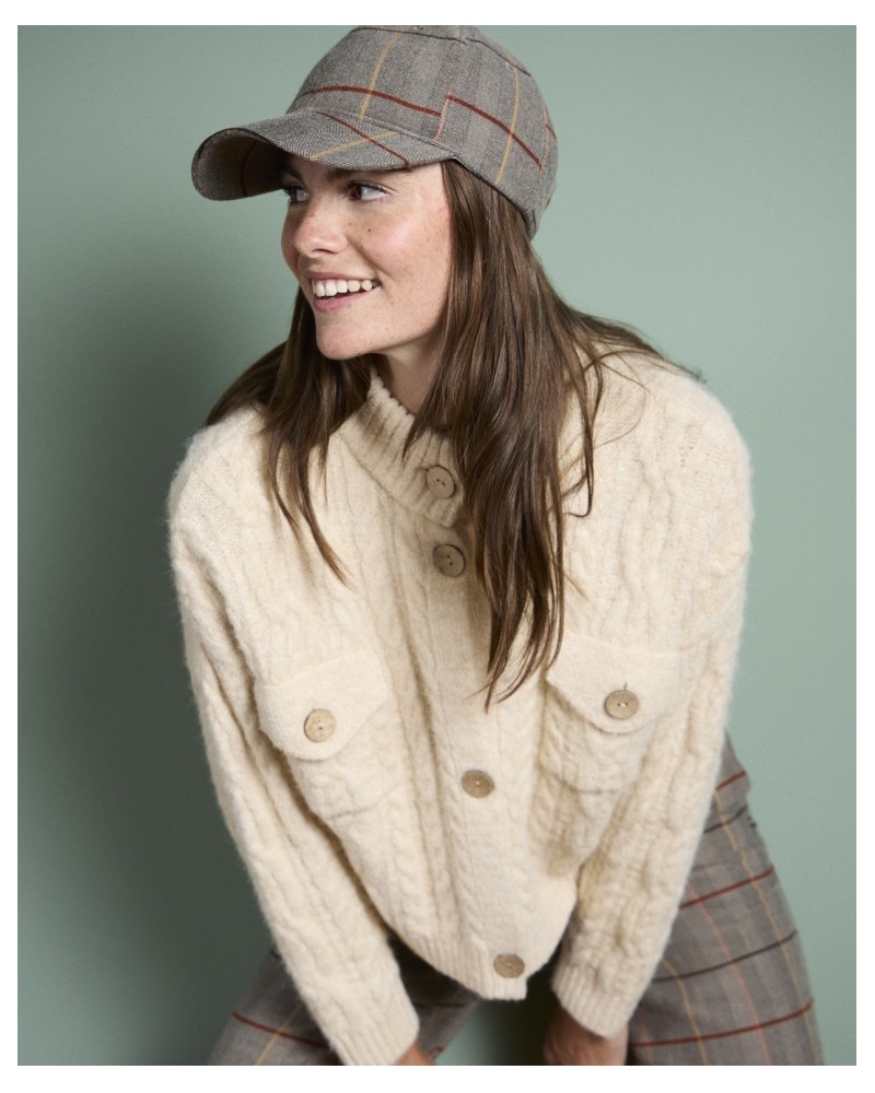 Visera de cuadros BEIGE de Surkana