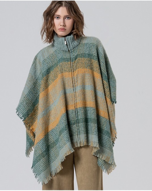 Poncho con cremallera AZUL de Surkana