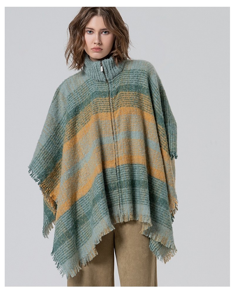Poncho con cremallera AZUL de Surkana