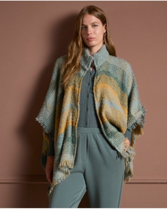 Poncho con cremallera AZUL de Surkana
