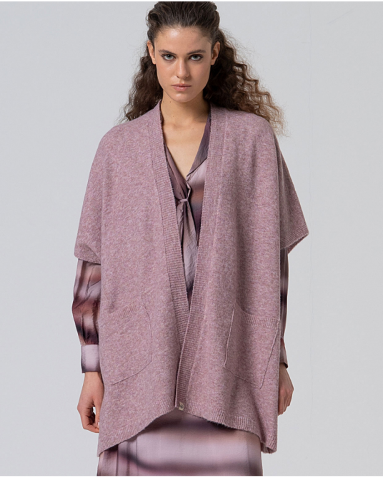 Poncho de punto ROSA PALO de Surkana