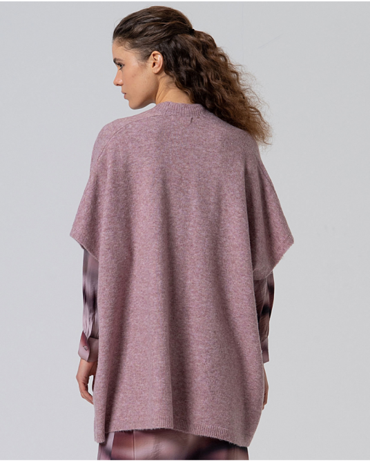 Poncho de punto ROSA PALO de Surkana