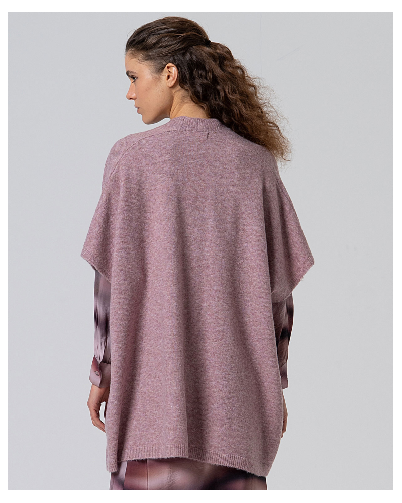 Poncho de punto ROSA PALO de Surkana