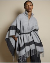 Poncho de punto GRIS con cremallera de Surkana