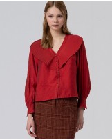 Camisa roja cuello pico de Surkana