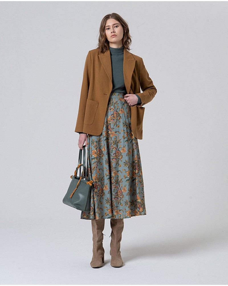 Falda estampada con vuelo de Surkana