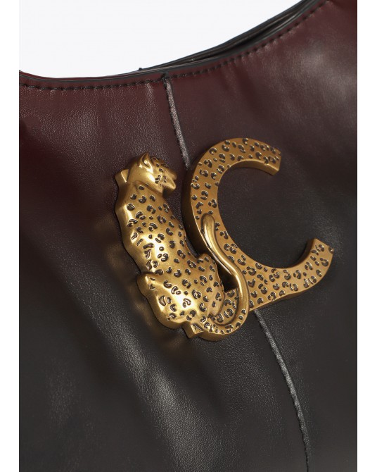 Bolso efecto piel asa trenzada y logo de Lola Casademunt