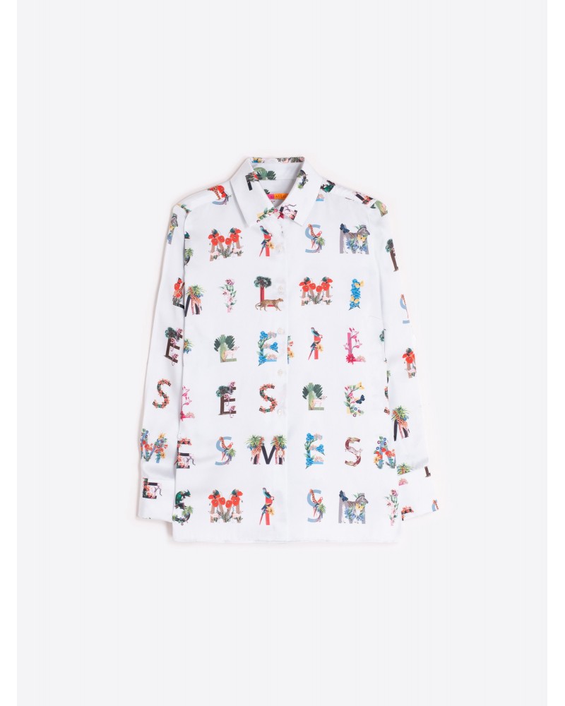 Camisa blanca letras SMILE de Vilagallo