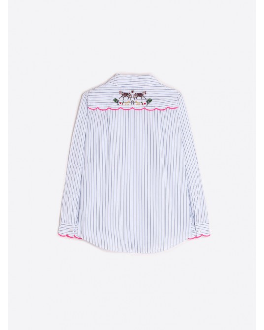 Camisa rayas con bordado espalda de Vilagallo