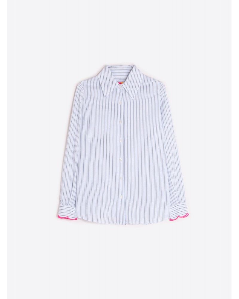 Camisa rayas con bordado espalda de Vilagallo Camisa rayas con bordado espalda de Vilagallo