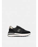 Zapatillas ante y malla negras de Liujo