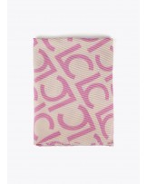 Foular plisado rosa/crudo letras LC de Lola Casademunt