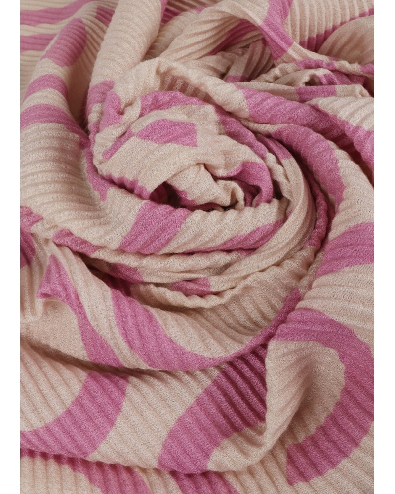 Foular plisado rosa/crudo letras LC de Lola Casademunt