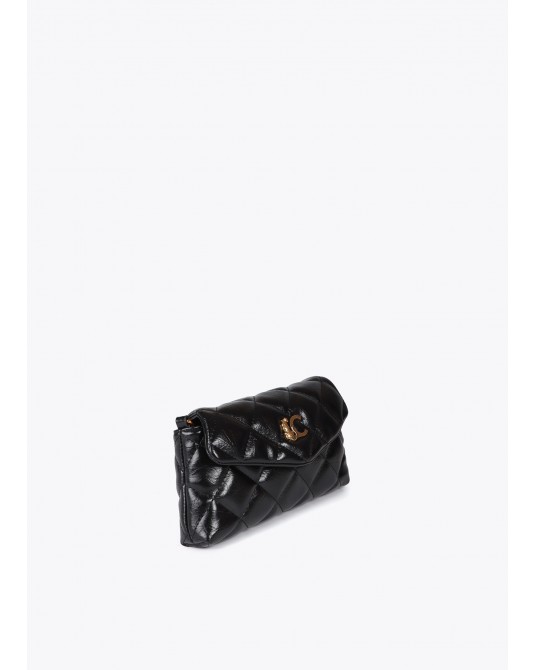Mini bolsito acolchado negro de Lola Casademunt