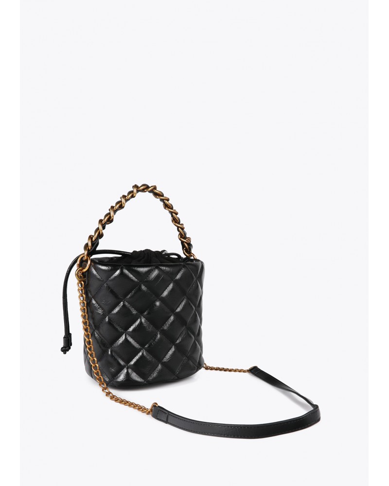 Bolso bombonera acolchado negro de Lola Casademunt