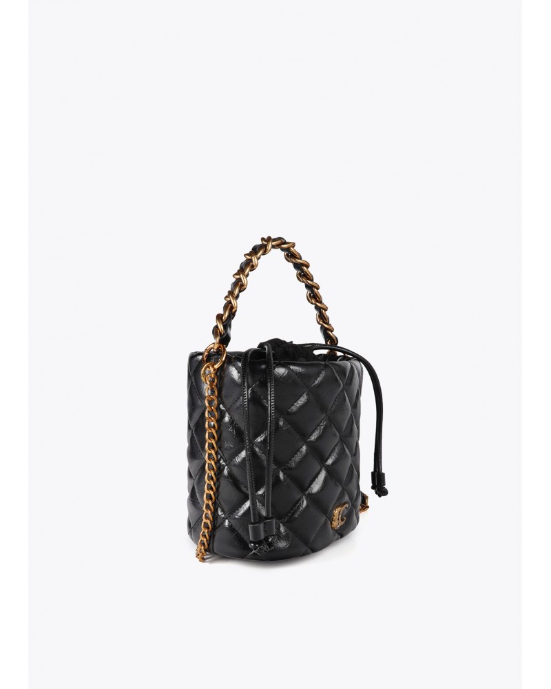Bolso bombonera acolchado negro de Lola Casademunt