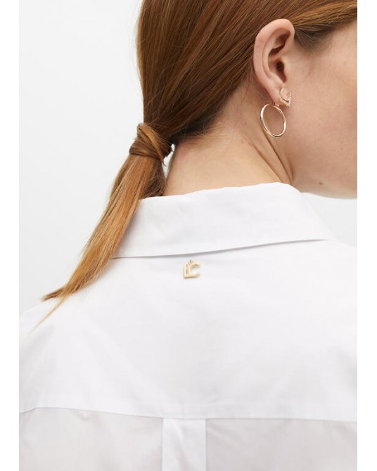 Camisa blanca popelin con botones de Lola Casademunt