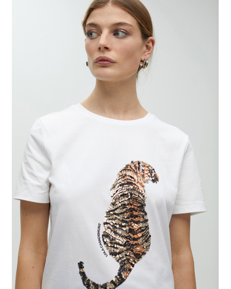 Camiseta tigre blanca pedrerìa de Lola Casademunt