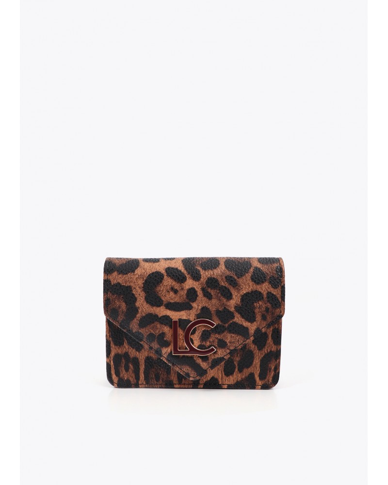 Monedero y llavero marròn animal print de Lola Casademunt