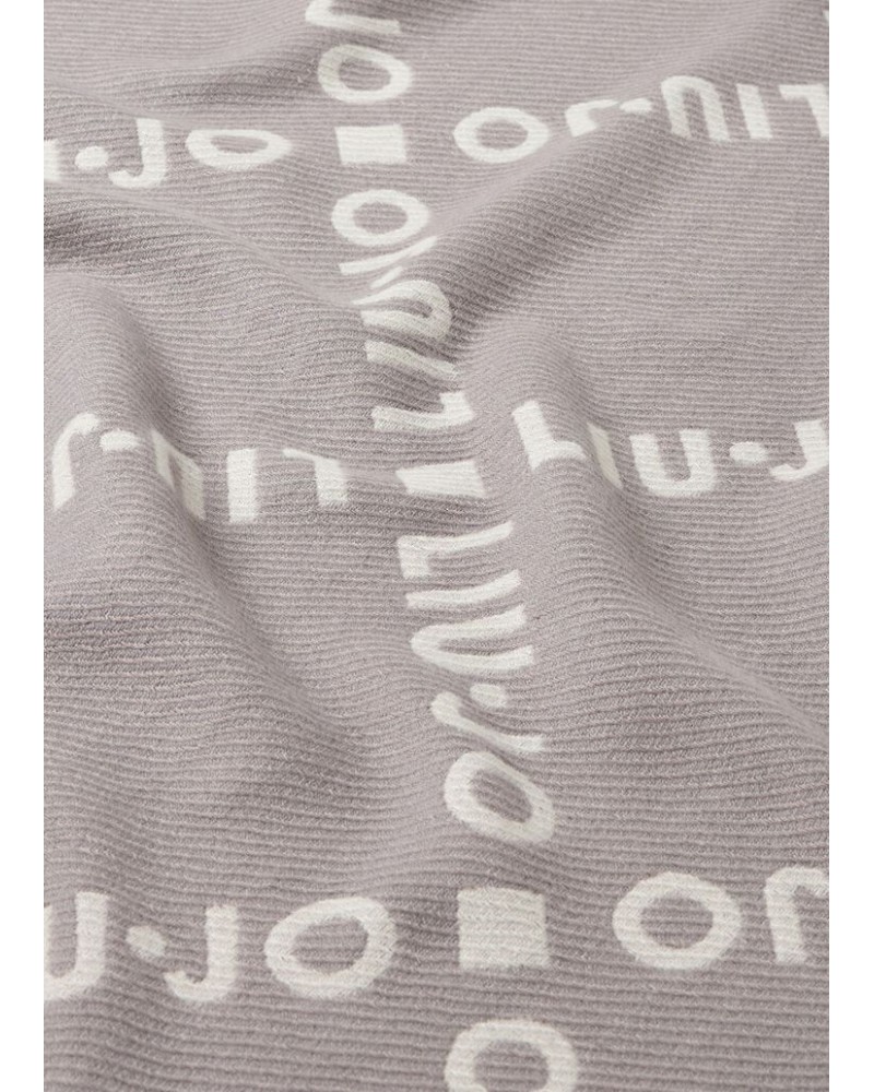 Bufanda gris con logos blanco de Liujo