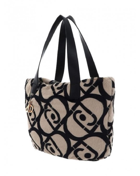 Bolso de pelo sintètico letras LJ de Liujo