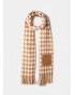 Bufanda cuadros camel y crudo de Liujo