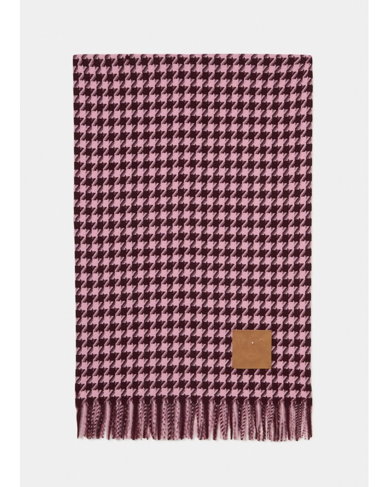 Bufanda cuadros rosa y granate de Liujo