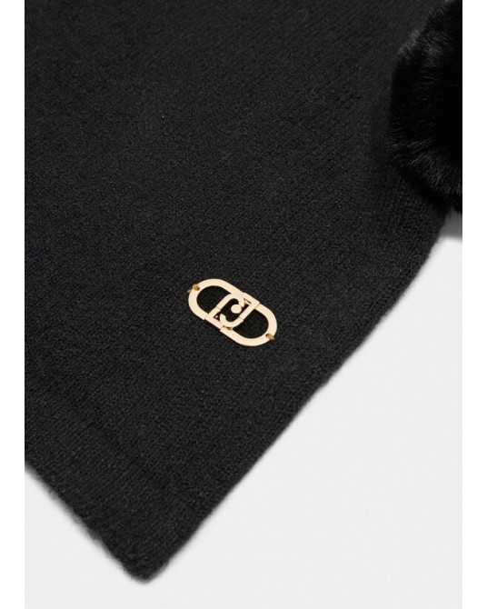 Balaclava de punto con logo de Liujo