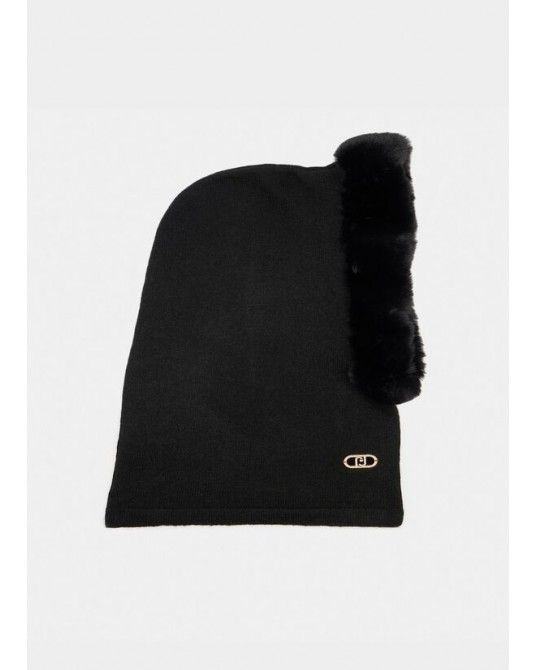 Balaclava de punto con logo de Liujo