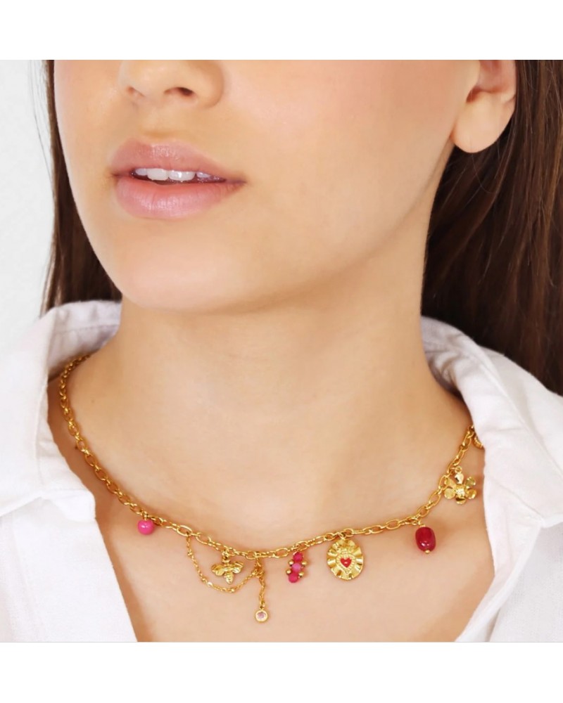 Collar charms acero de Anartxy