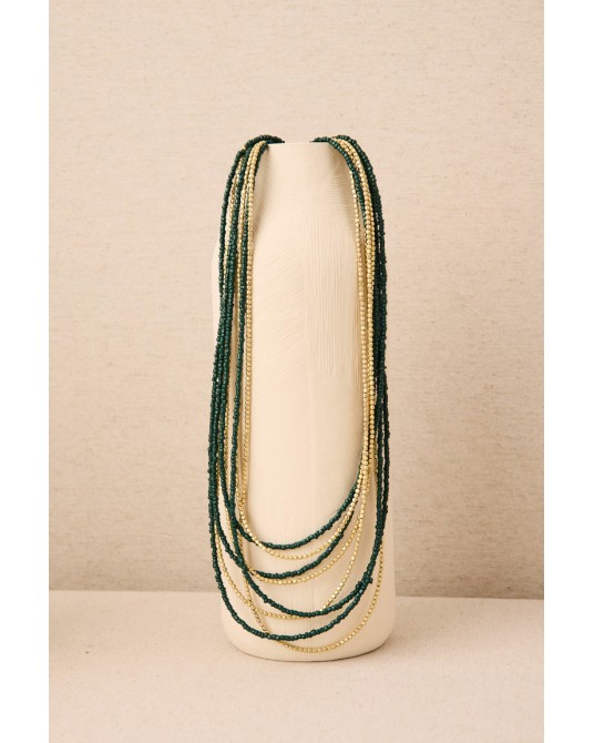 Collar largo abalorios vueltas de Latido