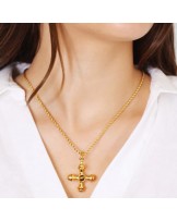 Collar con cruz de acero de Anartxy