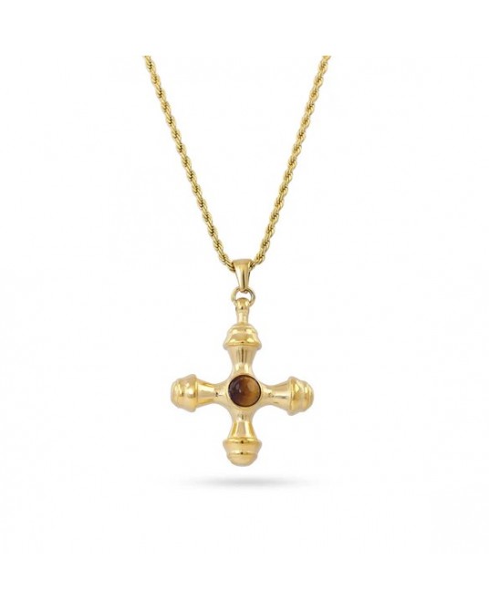 Collar con cruz de acero de Anartxy
