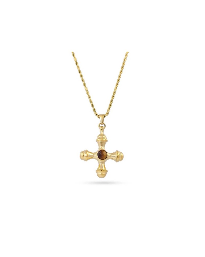 Collar con cruz de acero de Anartxy