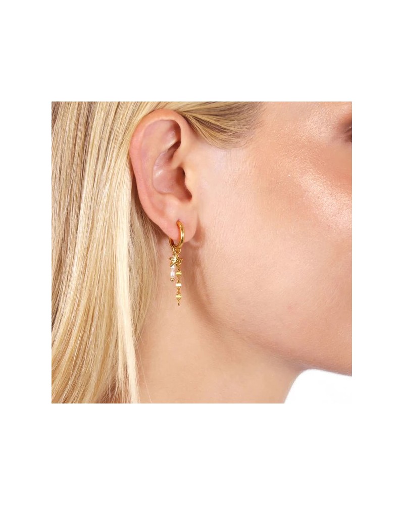 Pendientes aro con charms acero de Anartxy