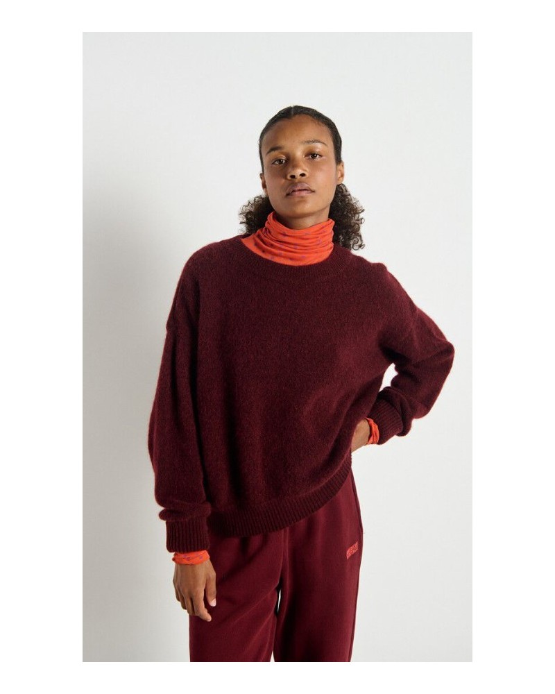 Jersey de punto granate oversize de American Vintage