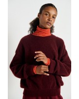 Jersey de punto granate oversize de American Vintage