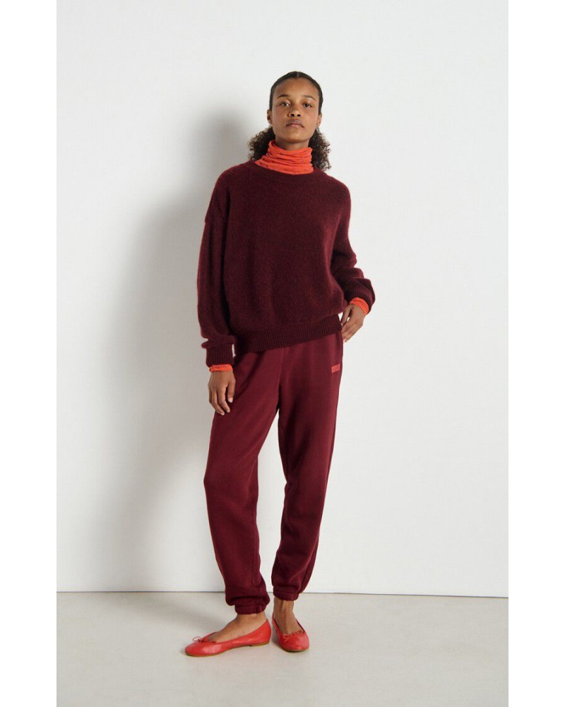 Jersey de punto granate oversize de American Vintage