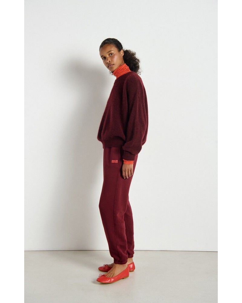 Jersey de punto granate oversize de American Vintage