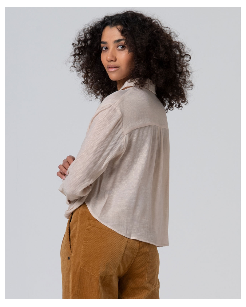 Blusa drapeada crudo de Surkana