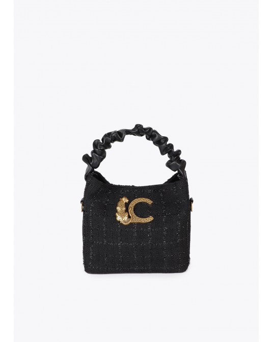 Bolso pequeño tweed asa fruncida de Lola Casademunt